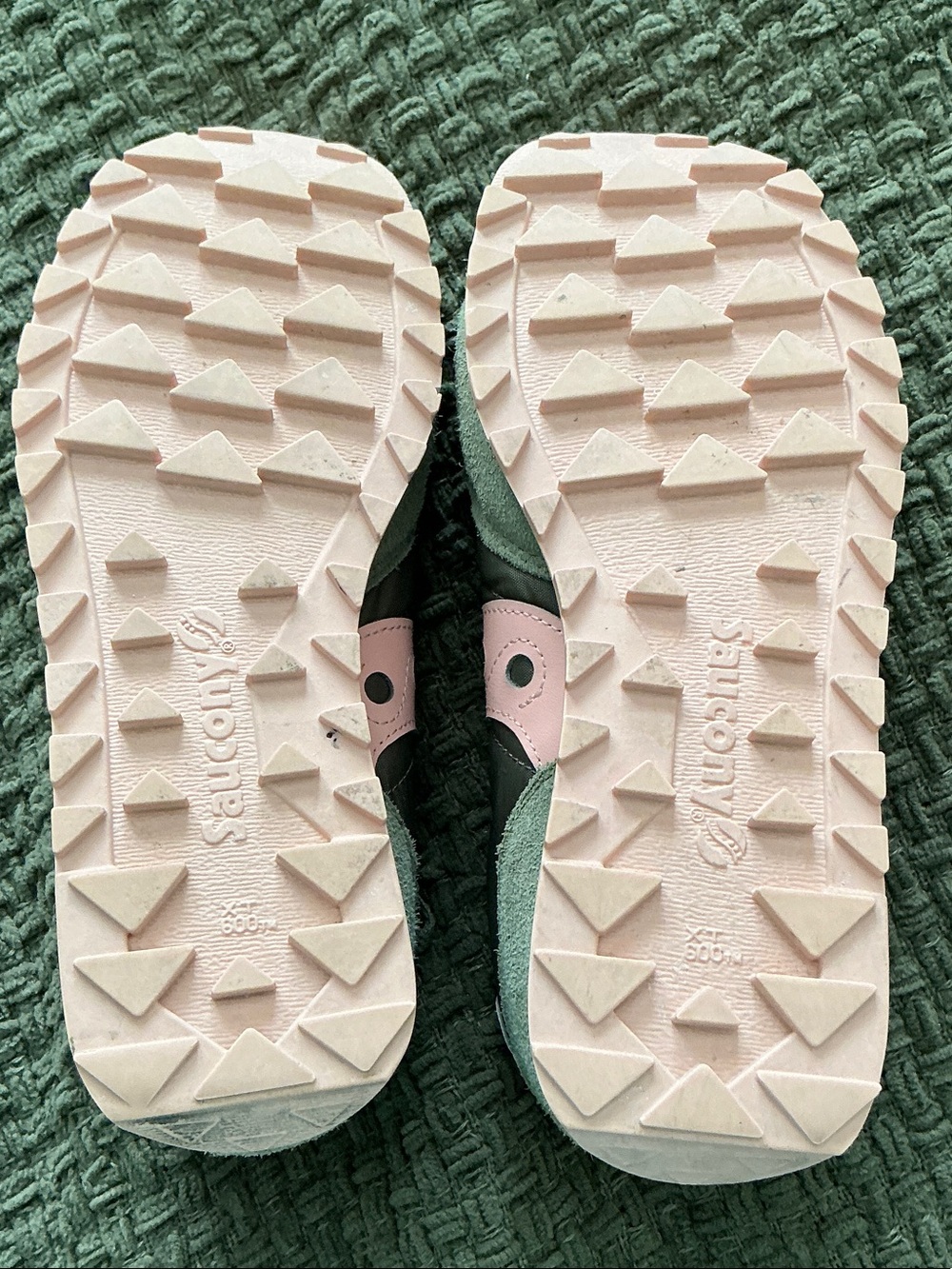 Saucony Women's Olive Green and Pink Low-Top Sneakers - Picture 3 of 4